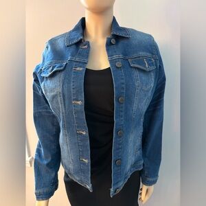 1822 Denim Women’s Classic Blue Jean Jacket S Stretch # 15